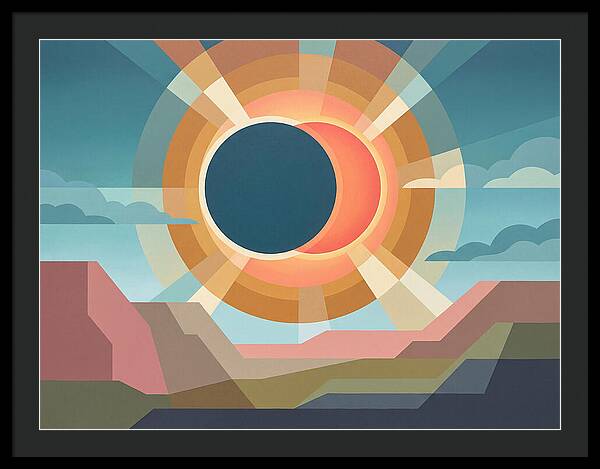 Eclipse Over Desert Landscape