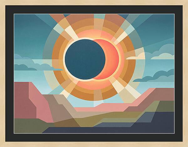 Eclipse Over Desert Landscape