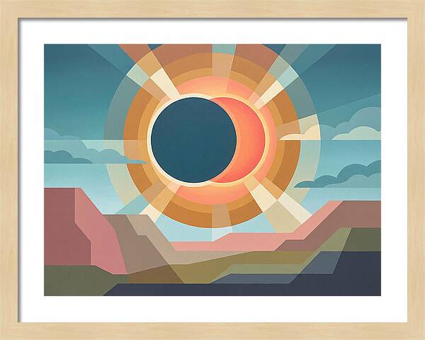 Eclipse Over Desert Landscape