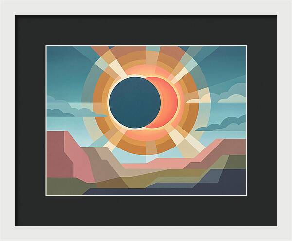 Eclipse Over Desert Landscape