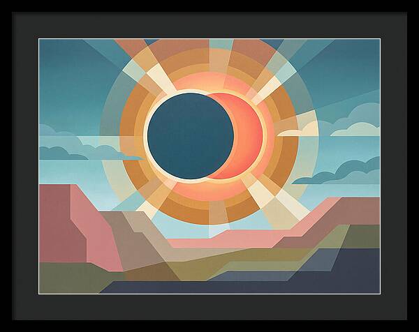 Eclipse Over Desert Landscape