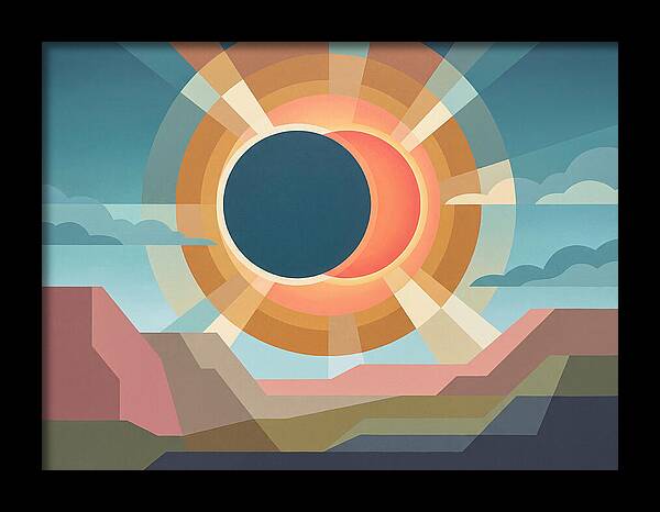 Eclipse Over Desert Landscape