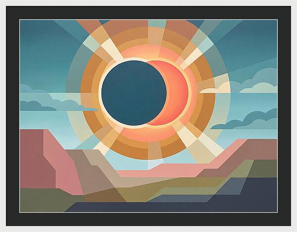 Eclipse Over Desert Landscape
