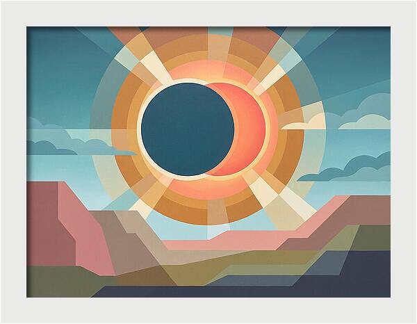 Eclipse Over Desert Landscape