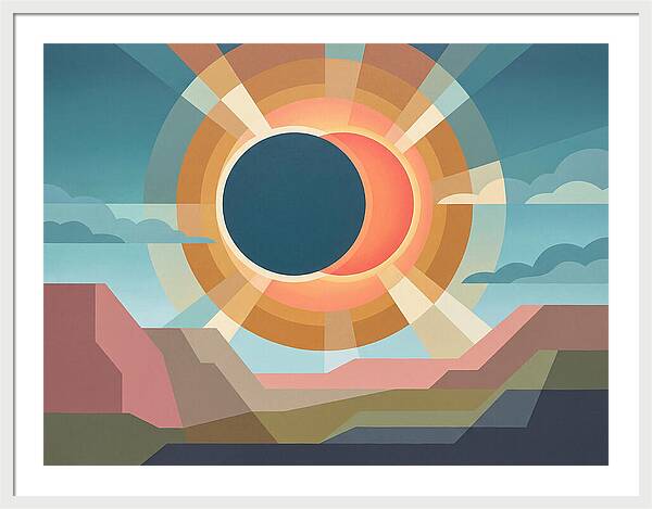 Eclipse Over Desert Landscape