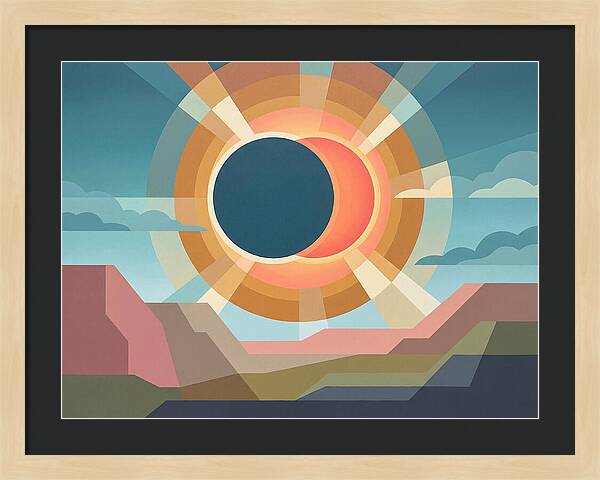 Eclipse Over Desert Landscape