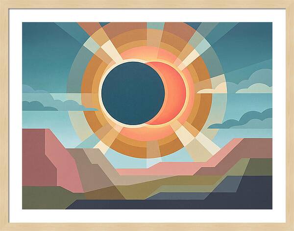 Eclipse Over Desert Landscape