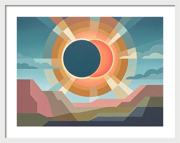Eclipse Over Desert Landscape