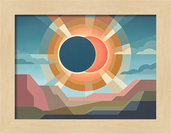 Eclipse Over Desert Landscape
