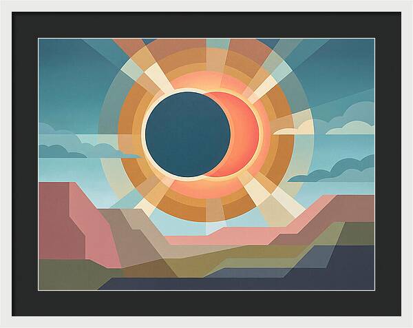 Eclipse Over Desert Landscape