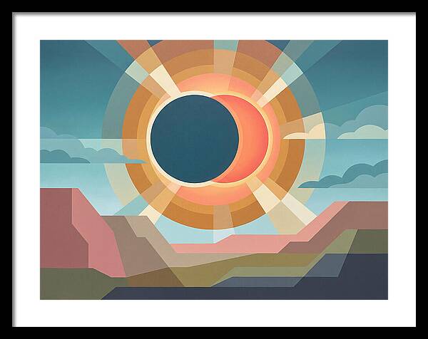 Eclipse Over Desert Landscape