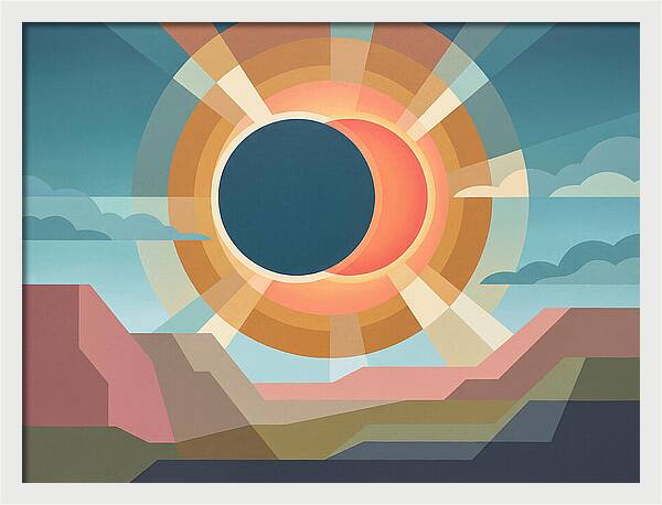 Eclipse Over Desert Landscape