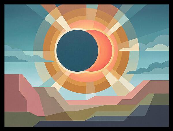 Eclipse Over Desert Landscape