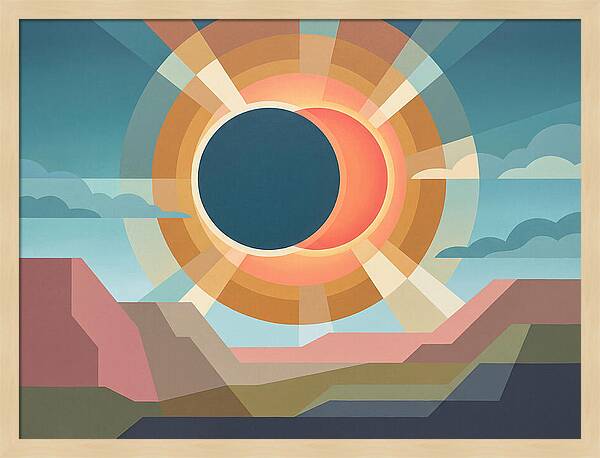 Eclipse Over Desert Landscape