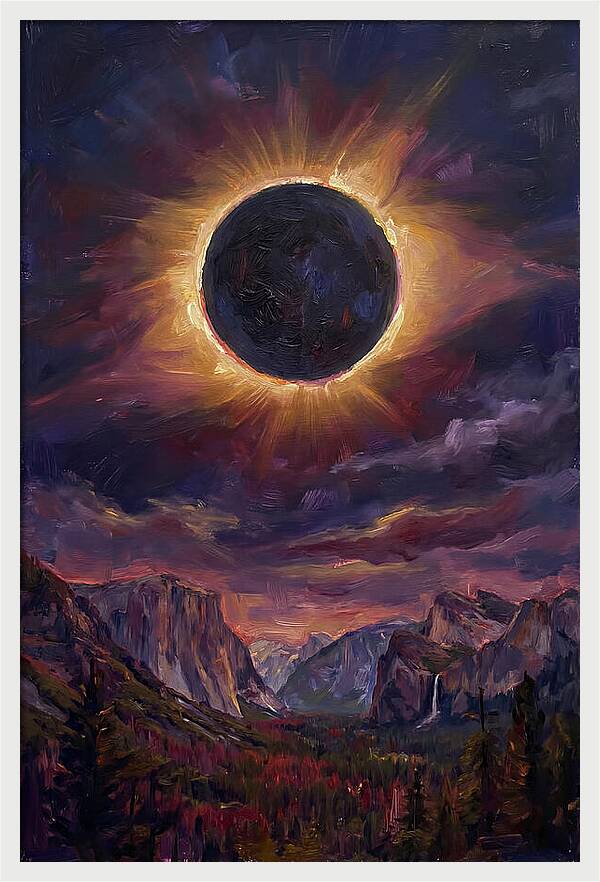 Eclipse Over Majestic Mountains