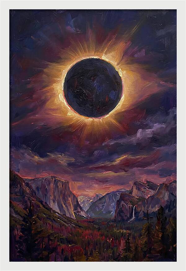 Eclipse Over Majestic Mountains