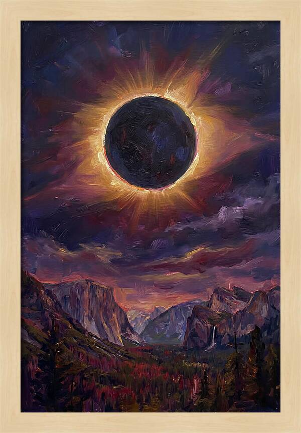 Eclipse Over Majestic Mountains