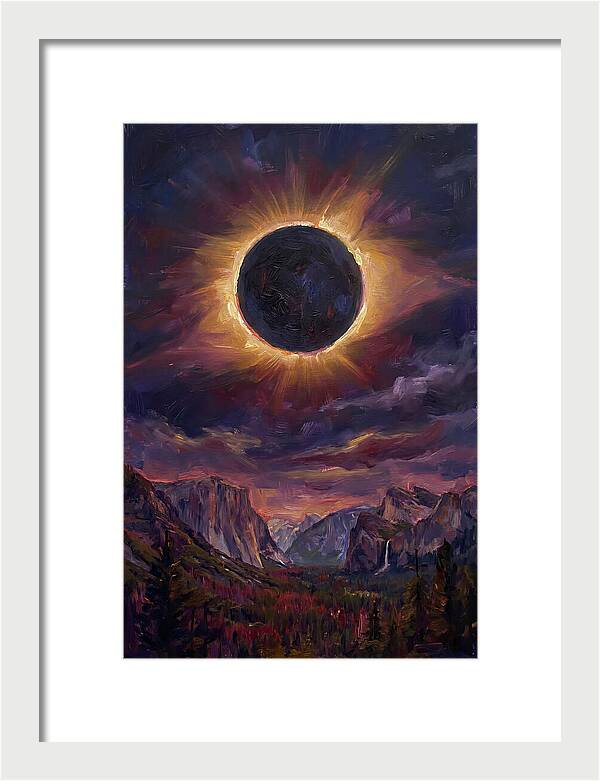 Eclipse Over Majestic Mountains