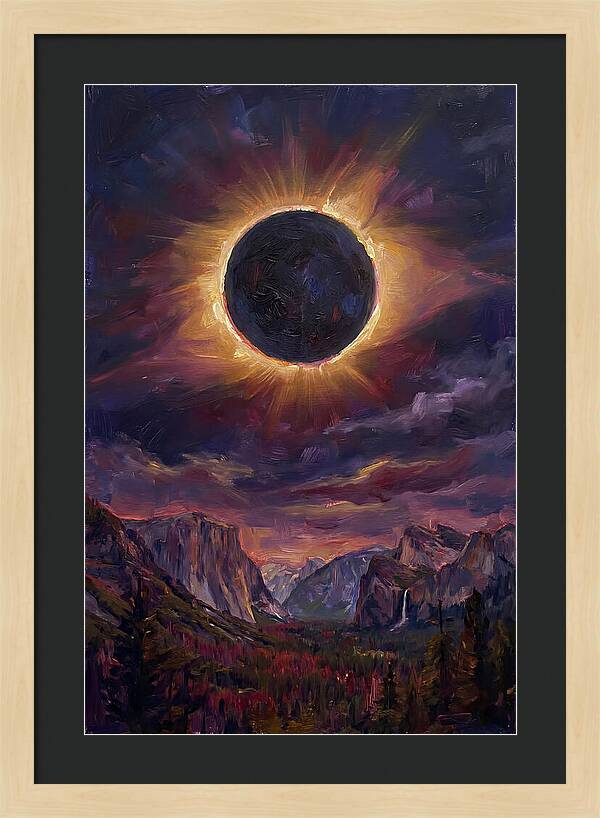Eclipse Over Majestic Mountains