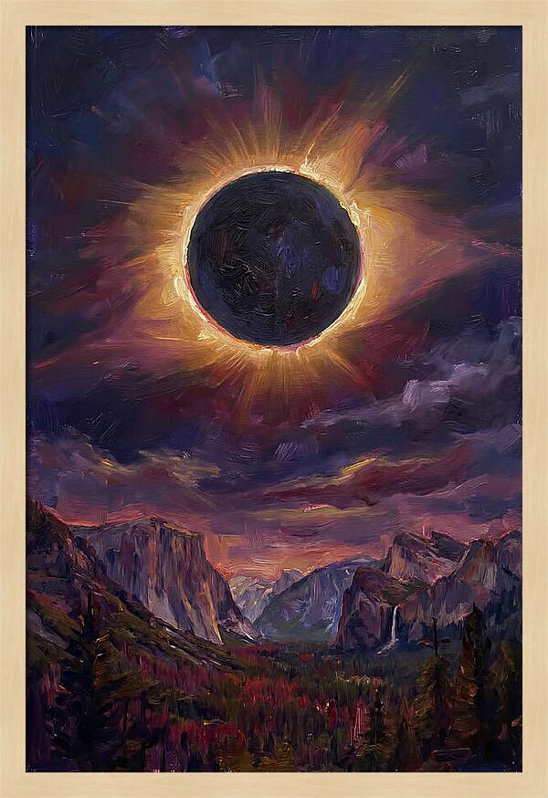 Eclipse Over Majestic Mountains