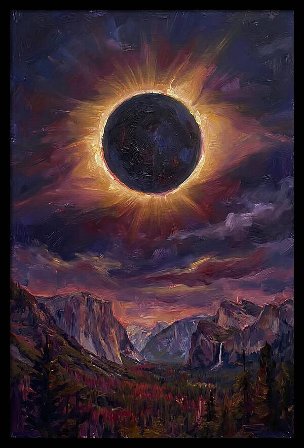 Eclipse Over Majestic Mountains