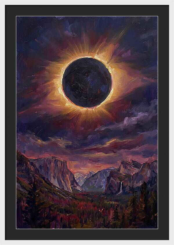 Eclipse Over Majestic Mountains