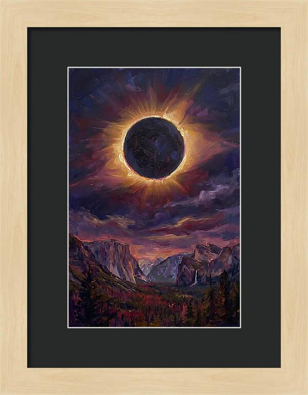 Eclipse Over Majestic Mountains