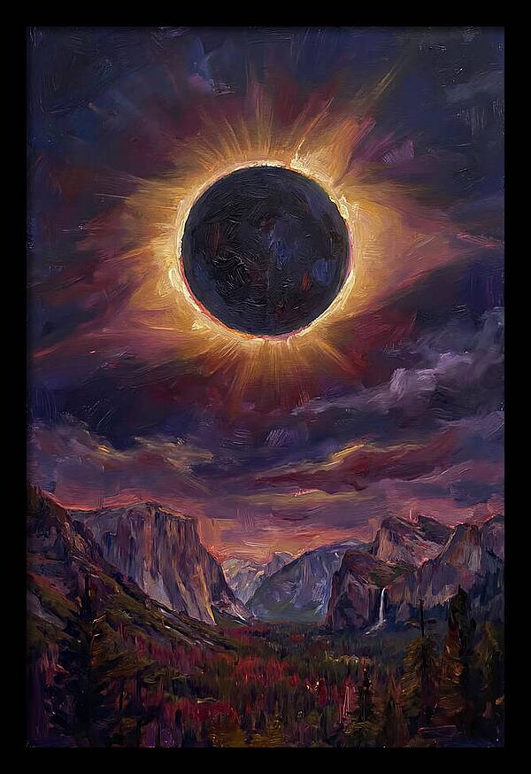 Eclipse Over Majestic Mountains