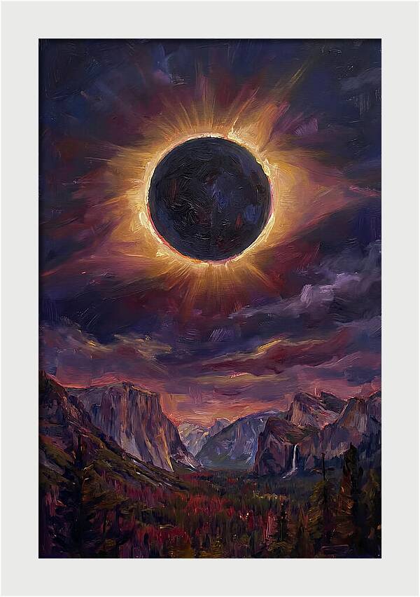 Eclipse Over Majestic Mountains