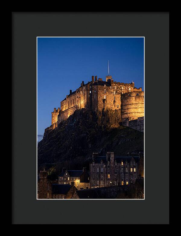 Edinburgh Castle Illuminated At Twilight