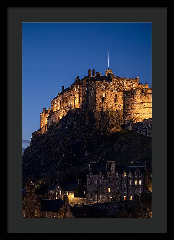 Edinburgh Castle Illuminated At Twilight