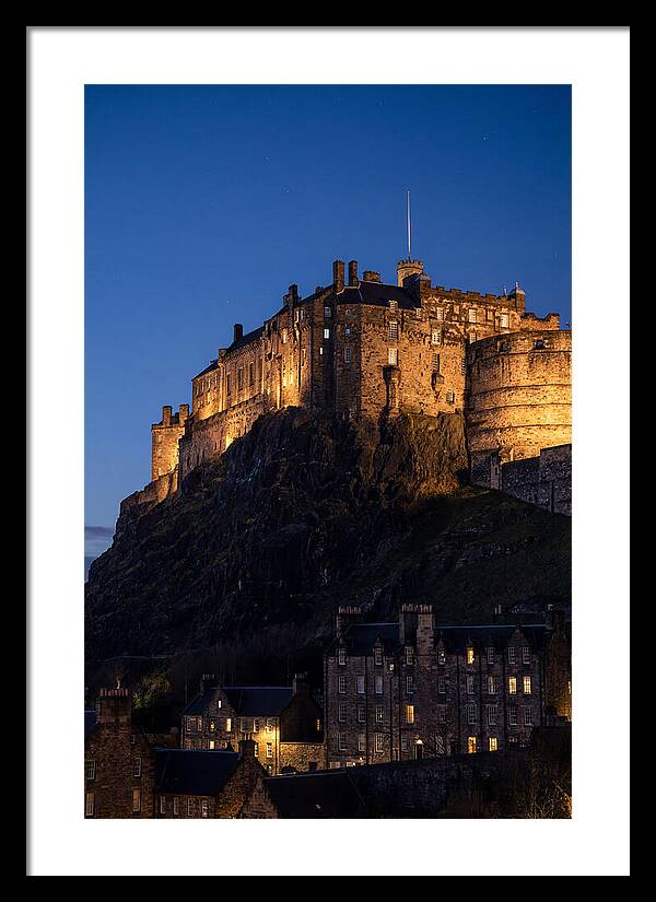 Edinburgh Castle Illuminated At Twilight