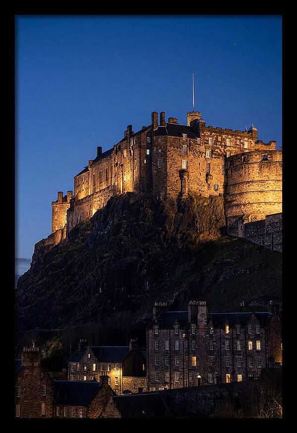 Edinburgh Castle Illuminated At Twilight