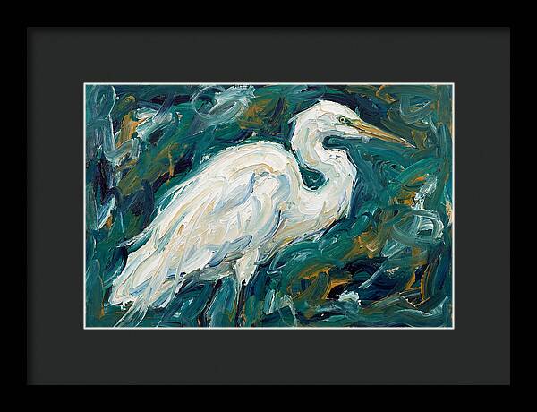 Egret Among Vibrant Greens