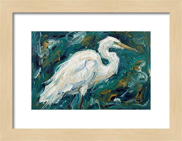Egret Among Vibrant Greens