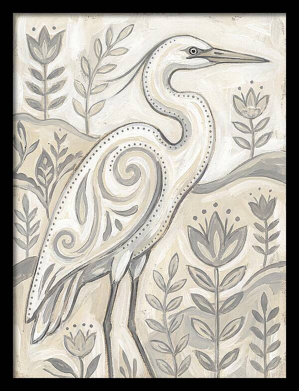 Egret In Folk Style