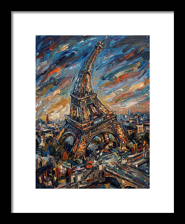 Eiffel Tower In Expressionist Style