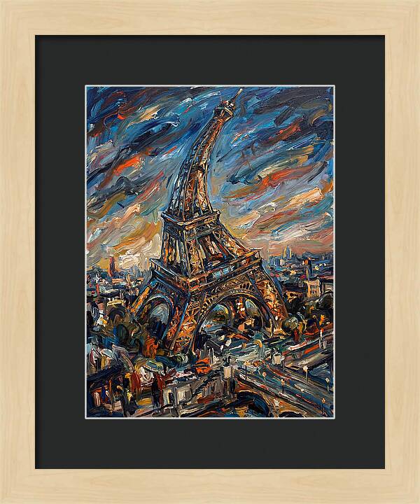 Eiffel Tower In Expressionist Style