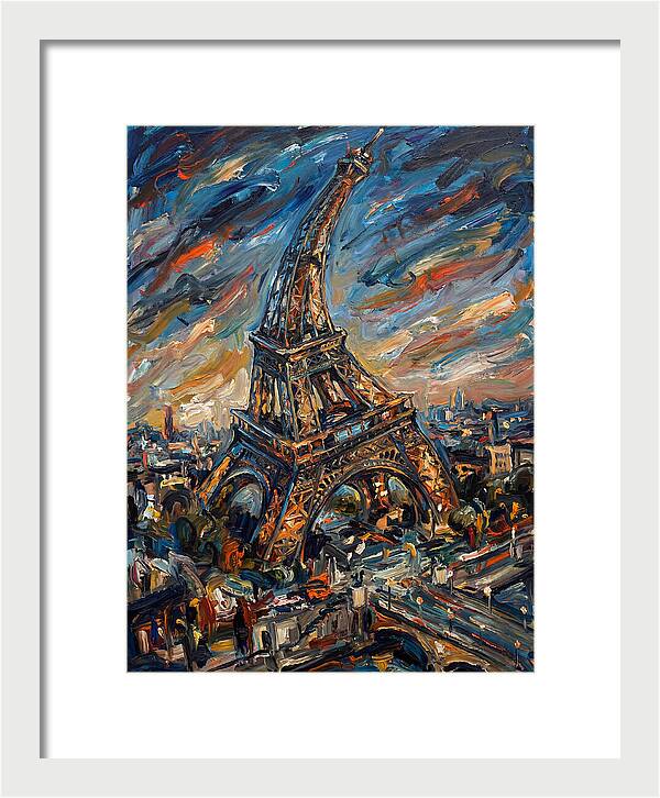 Eiffel Tower In Expressionist Style