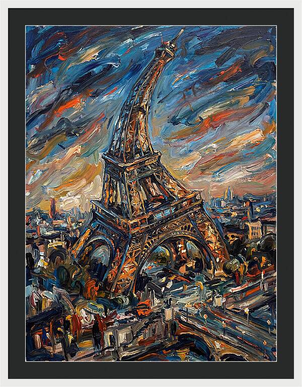 Eiffel Tower In Expressionist Style