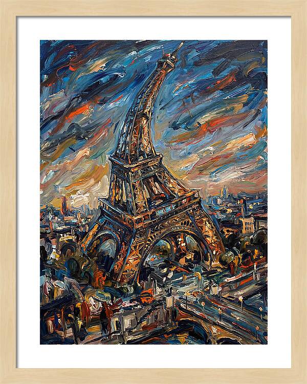 Eiffel Tower In Expressionist Style