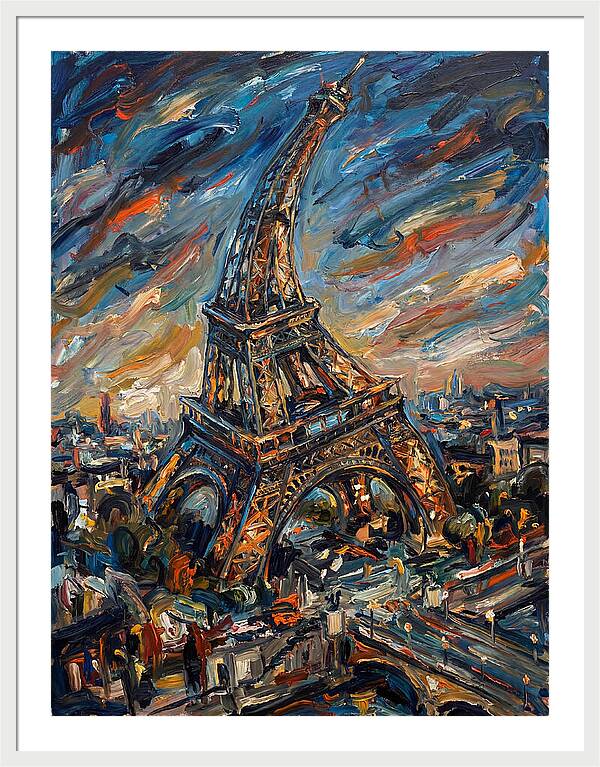 Eiffel Tower In Expressionist Style