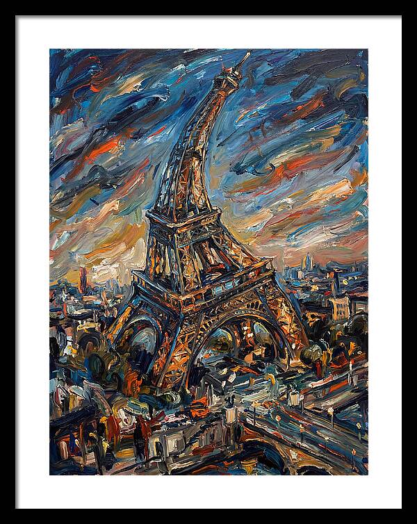 Eiffel Tower In Expressionist Style
