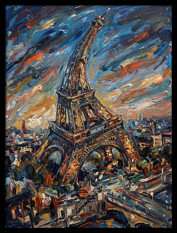 Eiffel Tower In Expressionist Style