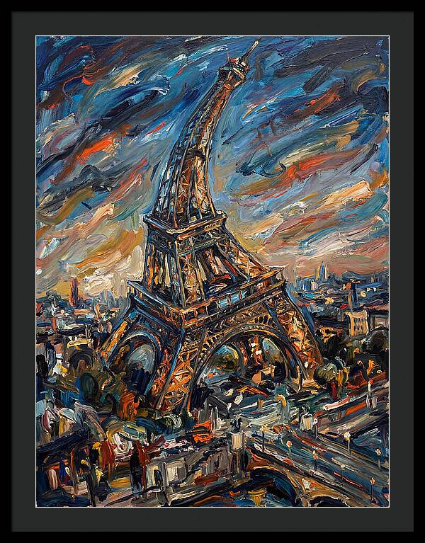 Eiffel Tower In Expressionist Style