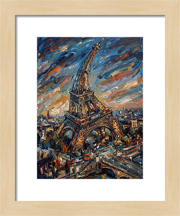 Eiffel Tower In Expressionist Style