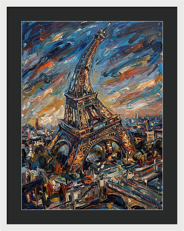 Eiffel Tower In Expressionist Style