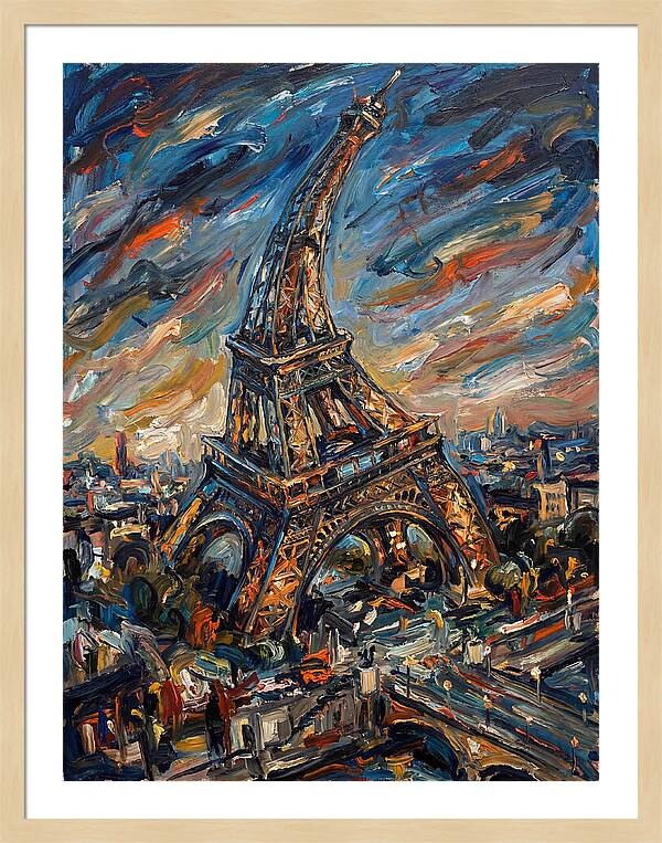 Eiffel Tower In Expressionist Style