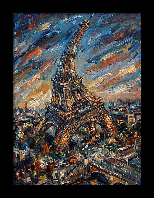 Eiffel Tower In Expressionist Style