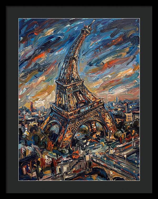 Eiffel Tower In Expressionist Style